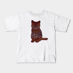 Meow Meow - Orange Kids T-Shirt